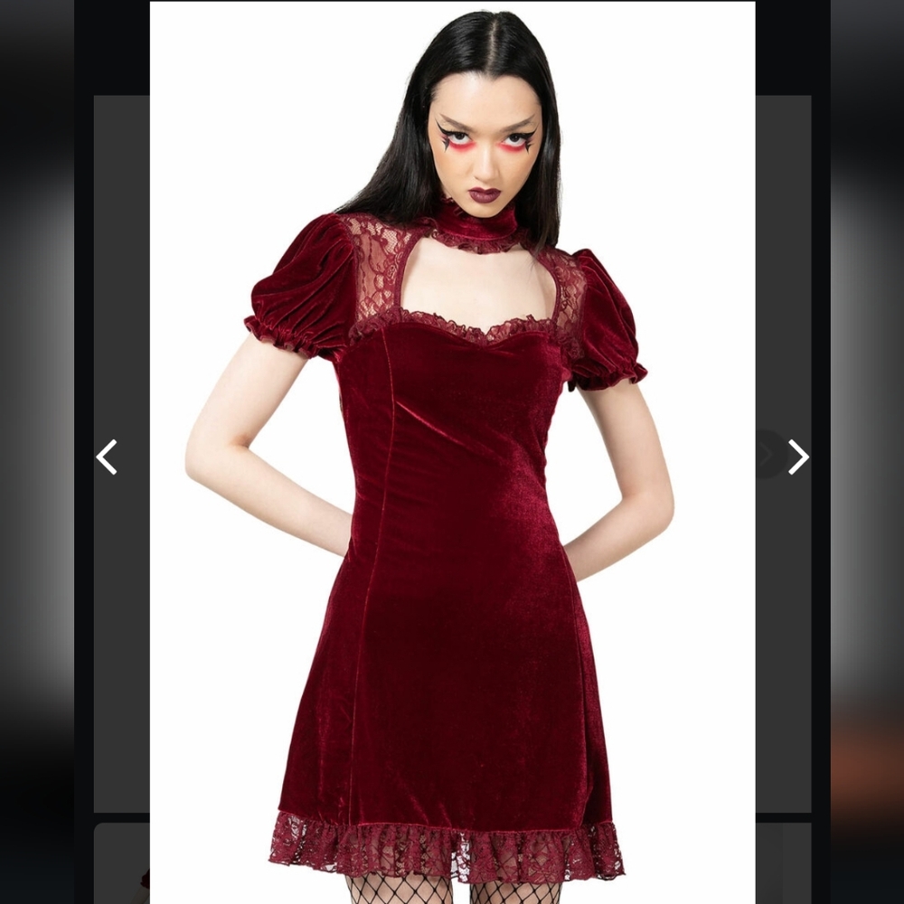 Killstar Julienne Velvet Keyhole Dress Large NWT